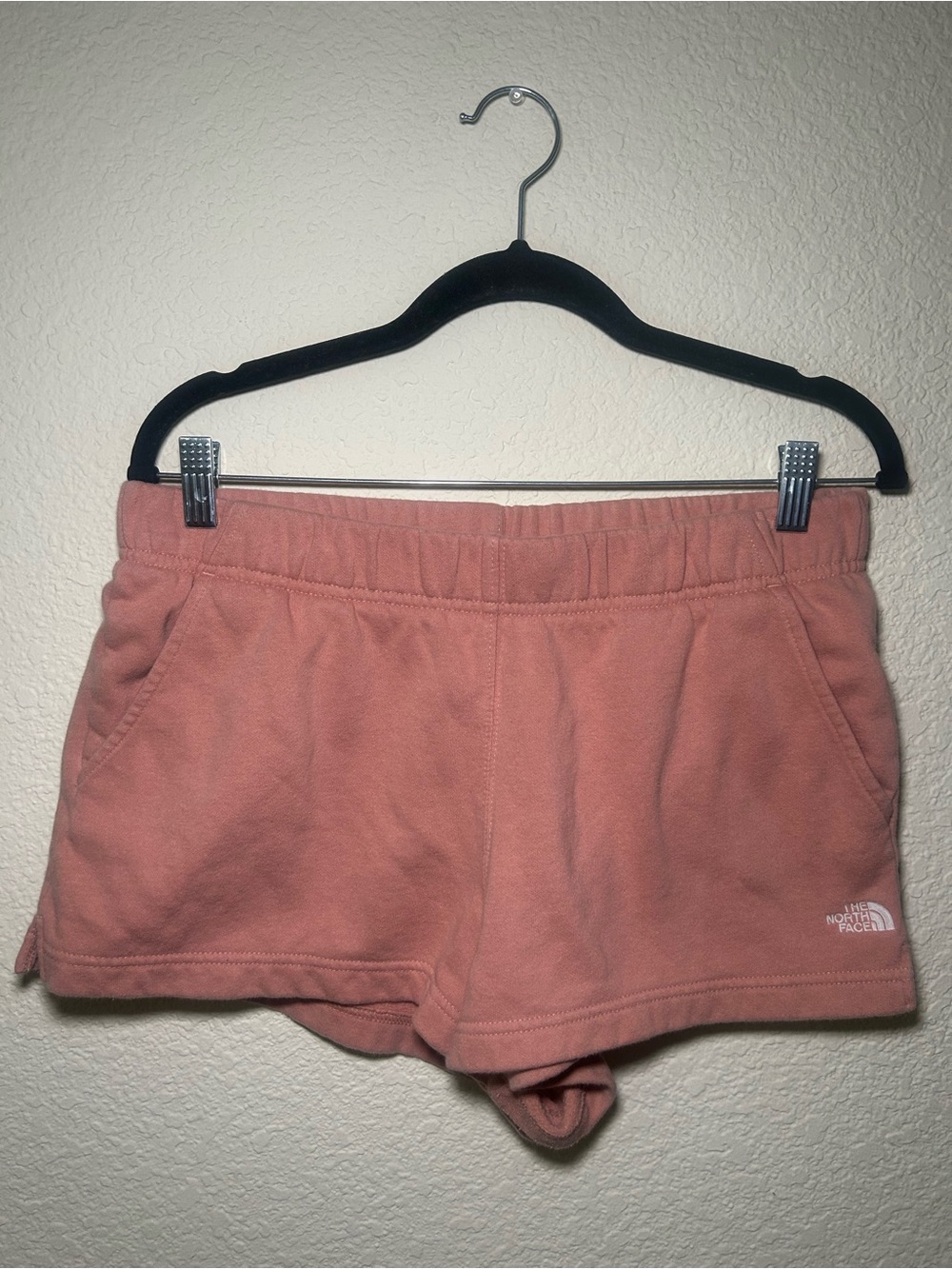 North Face Everyday Knit Pull-On Shorts Dusty Rose Large Comfort Lounge Camp - Picture 2 of 6